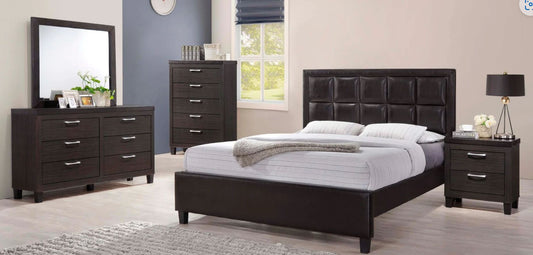 5PC King Bedroom Set (Bed/Dresser/Mirror/Nightstand/Chest)