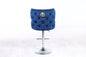 Navy Blue Velvet Barstool