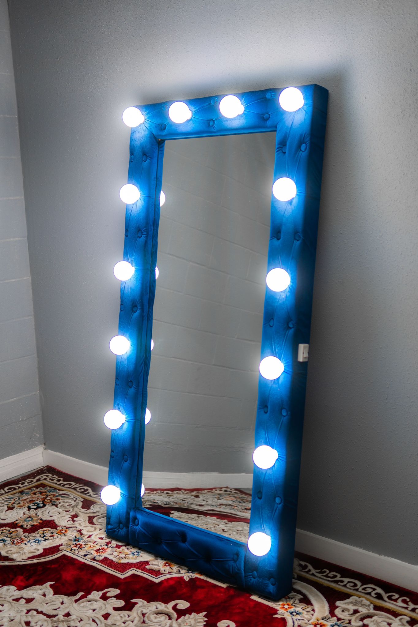 Velvet-Blue Full Body Mirror